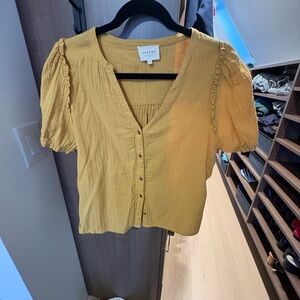 Sezane Mustard Blouse